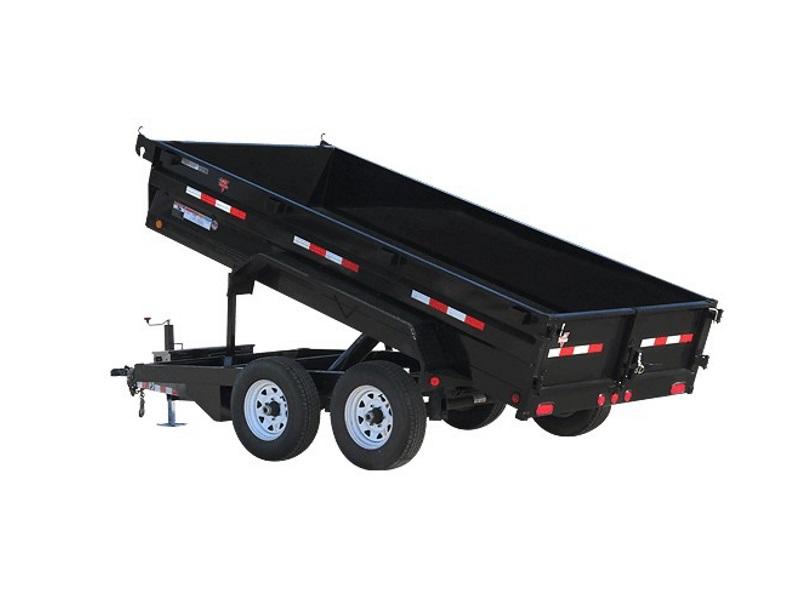 PJ Trailers 72" Tandem Axle Dump model on a white background.